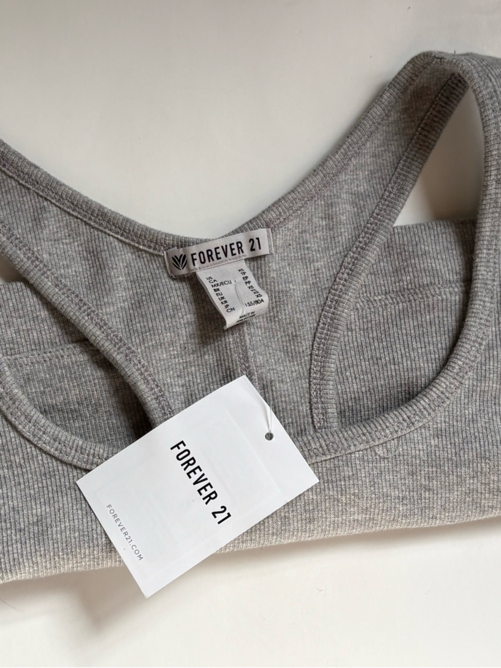 Forever 21 Gray Ribbed Racerback Bralette - Picture 8 of 10